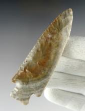3 9/16" Hardin made of Sonora Chert. Found in Mason Co., Kentucky. Rogers and Motley COA's.