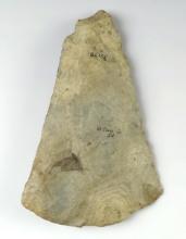 8 1/4" Illinois Flared Bit Hoe made from Mill Creek Chert. Pictured in Hothem. Ex. Clarence Blair.