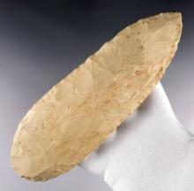 9 1/8" Woodland/Adena Blade made from Buffalo River Chert. Cheatham Co., Tennessee. COA's.