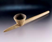 7 1/2" Caddo Pipe with moderate restoration to the stem. Recovered in Cross Co., Arkansas.
