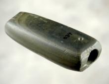 2 7/8" Slate Tube Bannerstone found in Ohio. Ex. Wehrle, Walter, Copeland, Ramp, & Wilkins.