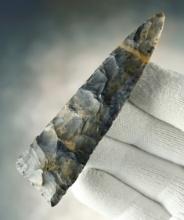 3 7/16" Triangular Knife made from Coshocton Flint.  Knox Co., Ohio. Ex. Olenick,  Seeley.