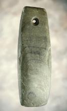 4 5/16" Trapezoidal Pendant made from Banded Slate. Found in Ohio. Ex. Tim Bouras.