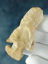 2 11/16" Ohio Archaic Thebes E-Notch with dual Spoke Shaves. Made from Flint Ridge Flint.