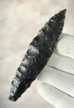4 1/16" Paleo Haskett made of Obsidian. Found near the Alvord Desert in Harney Co., Oregon.