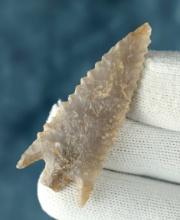 2" Neolithic Point made from semi-translucent Flint. Found in the northern Sahara Desert.