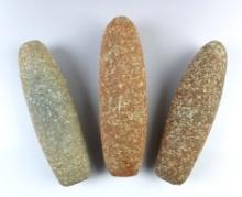 Set of three Hardstone Neolithic Celts found in the northern Sahara Desert region of Africa.