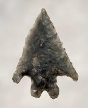 Fine 1 9/16" Elko Split Stem made from patinated Obsidian. Found in the Oregon/Nevada area. COA