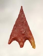 1" Gunther Barbed made from nicely colored Jasper. Found near Medford, Oregon. COA.