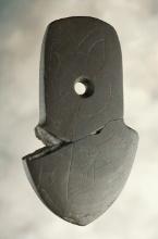 2 13/16" Ohio Shovel Pendant that is broken and glued. Nicely engraved on both sides.