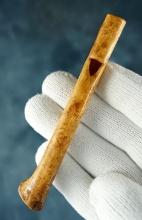 4 1/16" Bone Flute found in the Pacific Northwest or Alaska. Well patinated.