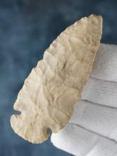 3 5/16" Ohio Dovetail with a well styled base. Made from patinated beige Chert.