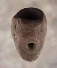 Well designed & nicely detailed 2" Vase Pipe made from Sandstone. Found in Hancock Co., Ohio.
