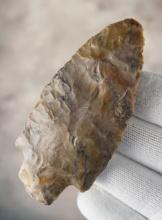Exceptional material! 3 13/16" Flint Ridge Flint Adena found in Ross Co., Ohio. Ex. Dickinson.
