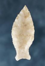 1 1/2" Fishtail Dart Point made from nicely patinated Chalcedony. Ex. Charlie Mitchell. TLM.