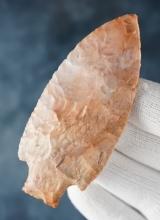 3 5/16" Late Archaic Table Rock Point made from heat treated Chert. Linn Co., Iowa. COA's.