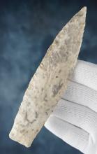 Large 5 3/16" Sedalia made from attractive Jefferson City Chert. Found in Missouri. Ex. Shewey.