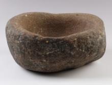 8" wide x 6 1/2" deep x 4" tall Stone Bowl found in Wisconsin.