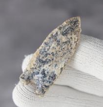 Heavily patinated 1 15/16" McKean made from Knife River Flint, Oliver Co., North Dakota. COA.