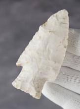 2 7/8" Hardin found in Howard Co., Missouri. Made from Burlington Chert. Ex. Pfeiffer. COA.