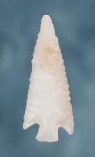 Delicate 1 1/16" Agate Rose Springs Corner Notch. Found by the Miller's near California.
