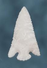 Fine 1" Chalcedony Cornernotch Arrow Point. Found by George and Beth Miller, California area.