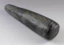 Large 11 1/2" Hardstone Pestle with nice polish. Found near Klamath, Del Norte Co., California.