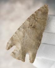 Fine 2 15/16" Lost Lake found in Kentucky. Made from tan Chert. Ex. Tom Davis, W. Craycraft.