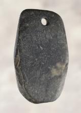 Nice 2 1/4" Pendant made from gray Slate. Found in central Indiana.