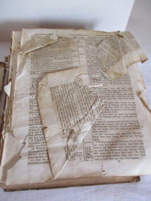 Family Bible with Family Recordings Dated 1785 and 1823 Holy Bible