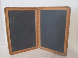 Antique  Slate School Double Tablet
