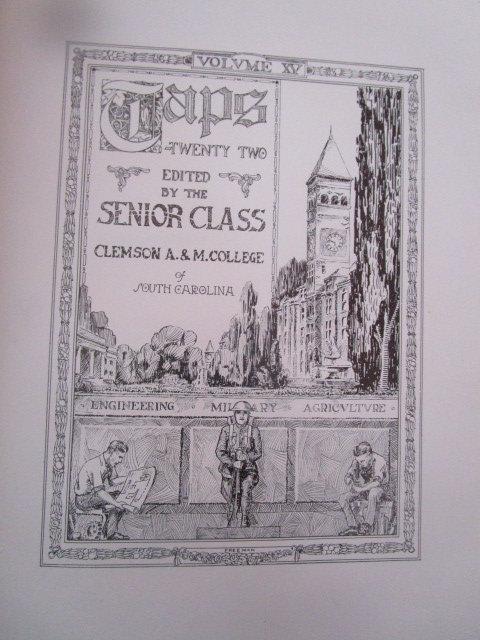 1922 Clemson A&M College, SC Yearbook