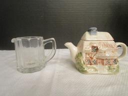 Pair of Figurines, Crystal Bowl, Sugar Bowl, Nappy, etc.