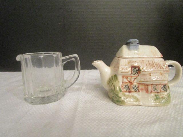 Pair of Figurines, Crystal Bowl, Sugar Bowl, Nappy, etc.
