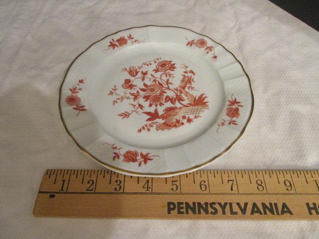 Oriental Urn, Cork Sculpture Screen and Scene, Zinnias Plate, Hand Fan