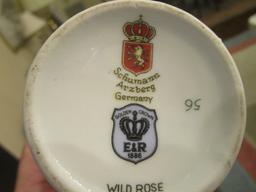 Schumann Germany Vase and Plates, Small Compote and Dish