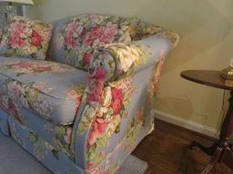 Floral Upholstered Loveseat