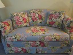 Floral Upholstered Loveseat