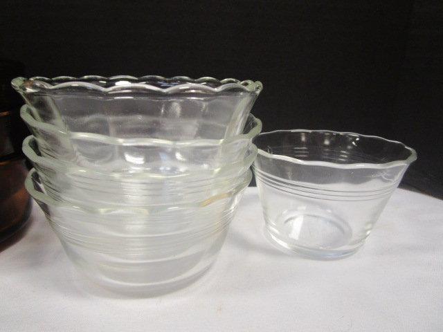 Pyrex and Anchor Hocking Custard Cups and Lidded Dish