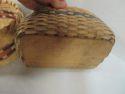 Three Hand Made Baskets-One is Signed