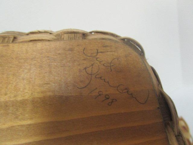 Three Hand Made Baskets-One is Signed