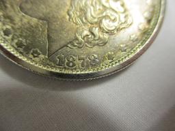 1878 Morgan Silver Dollar Set in Ring as Pendant