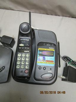 Digital GE Answering Machine & Sanyo Cordless Phone