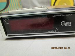 Vintage Westclox Electric Clock w/Box - 1  Led Digital Clock - 1 Sports Radio appears new