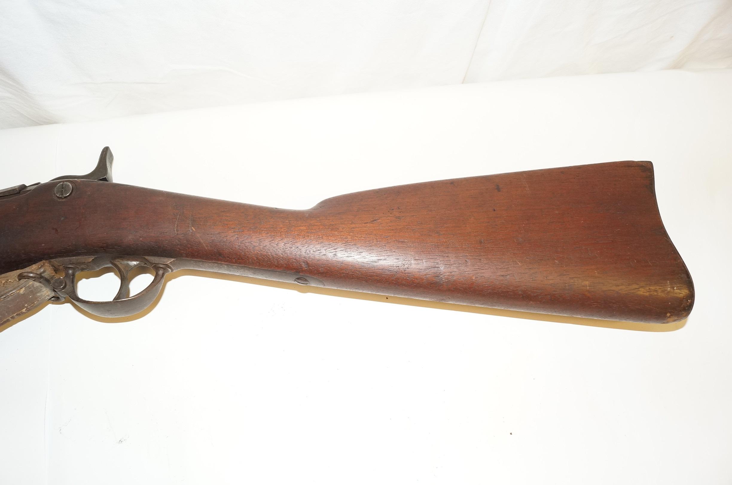 Complete US Springfield Model 1884 Trapdoor .45-70 Rifle with Sling, Ammo Case, and Bayonet