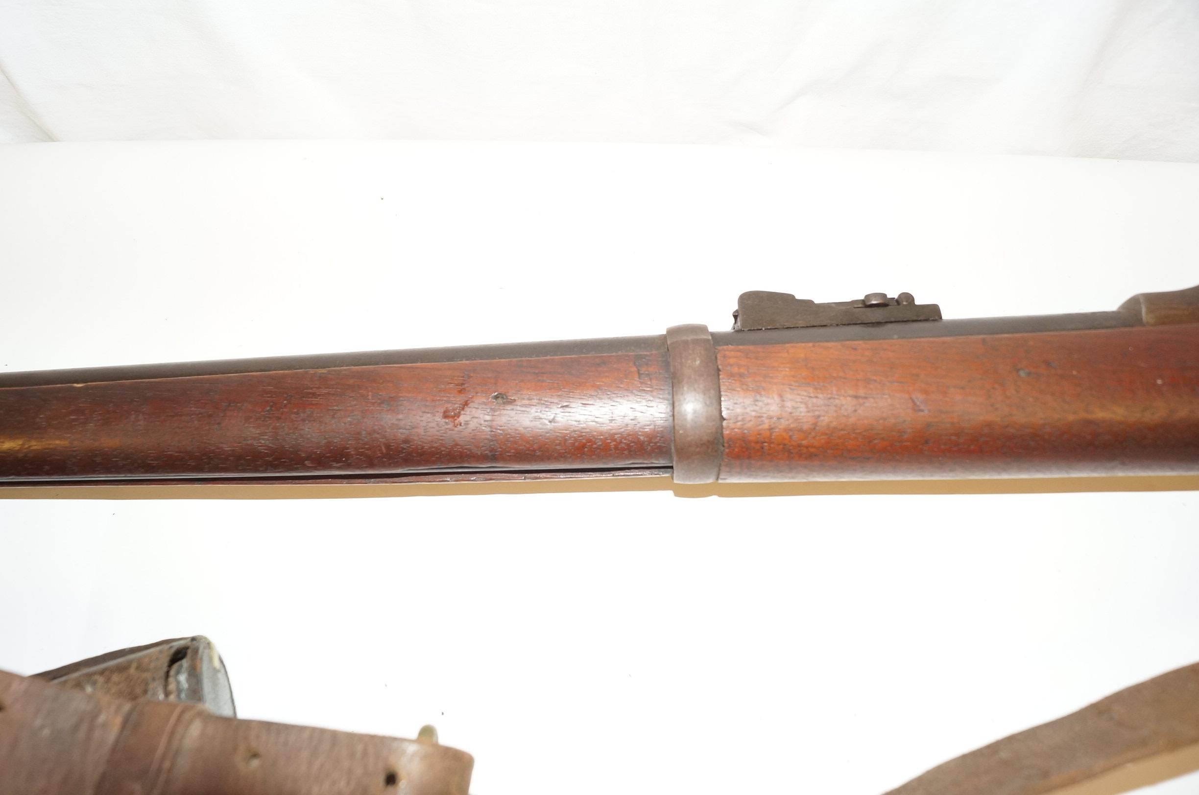 Complete US Springfield Model 1884 Trapdoor .45-70 Rifle with Sling, Ammo Case, and Bayonet