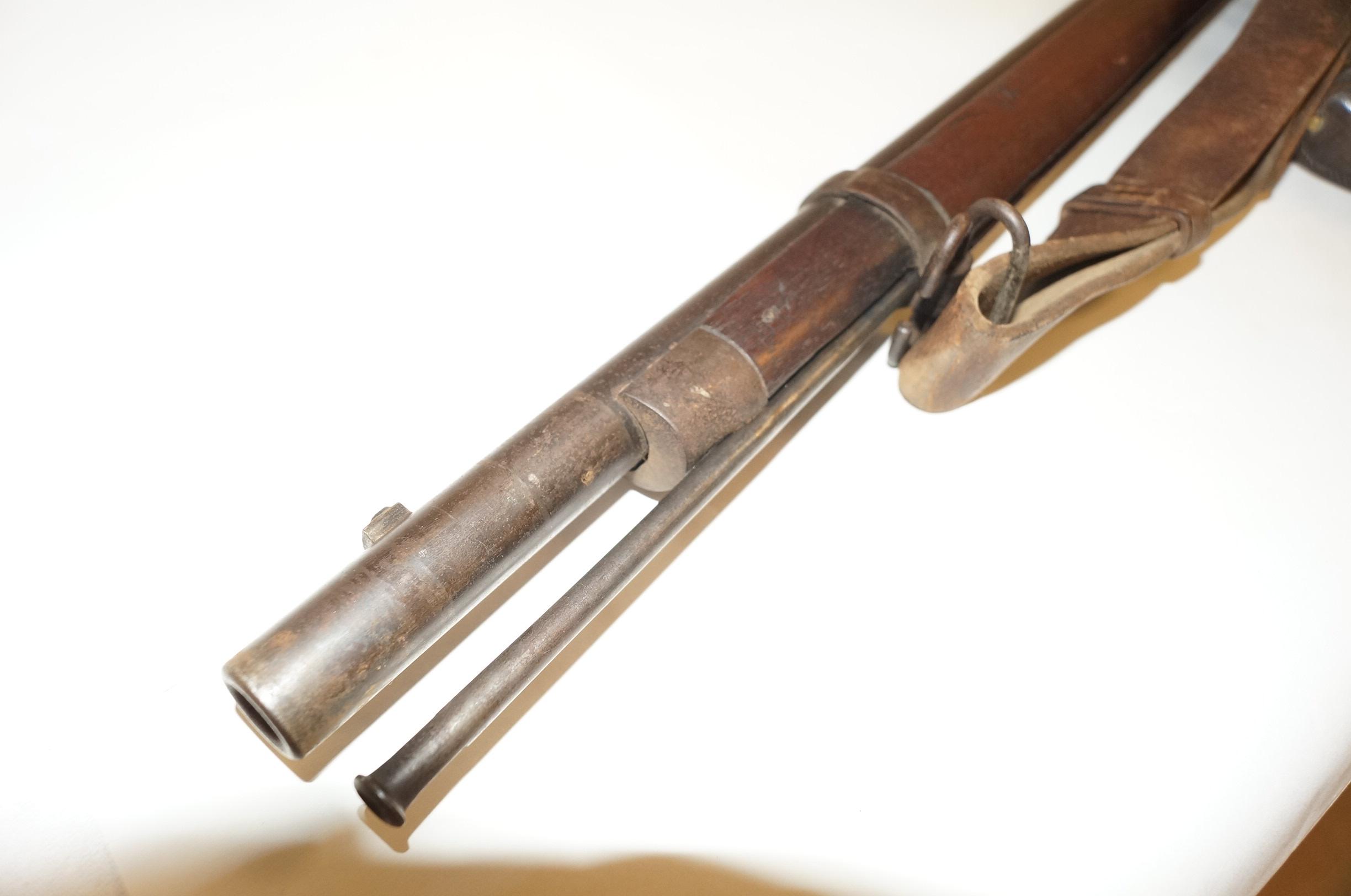 Complete US Springfield Model 1884 Trapdoor .45-70 Rifle with Sling, Ammo Case, and Bayonet