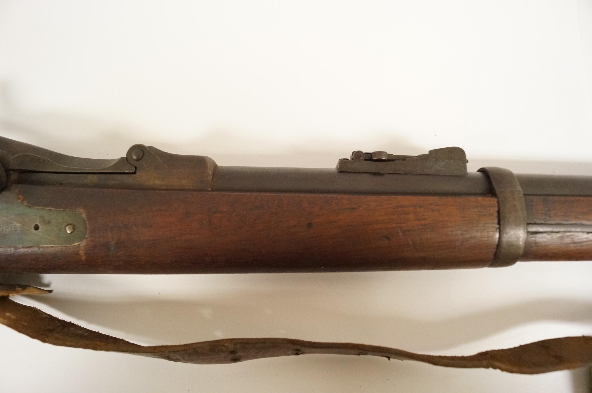 Complete US Springfield Model 1884 Trapdoor .45-70 Rifle with Sling, Ammo Case, and Bayonet