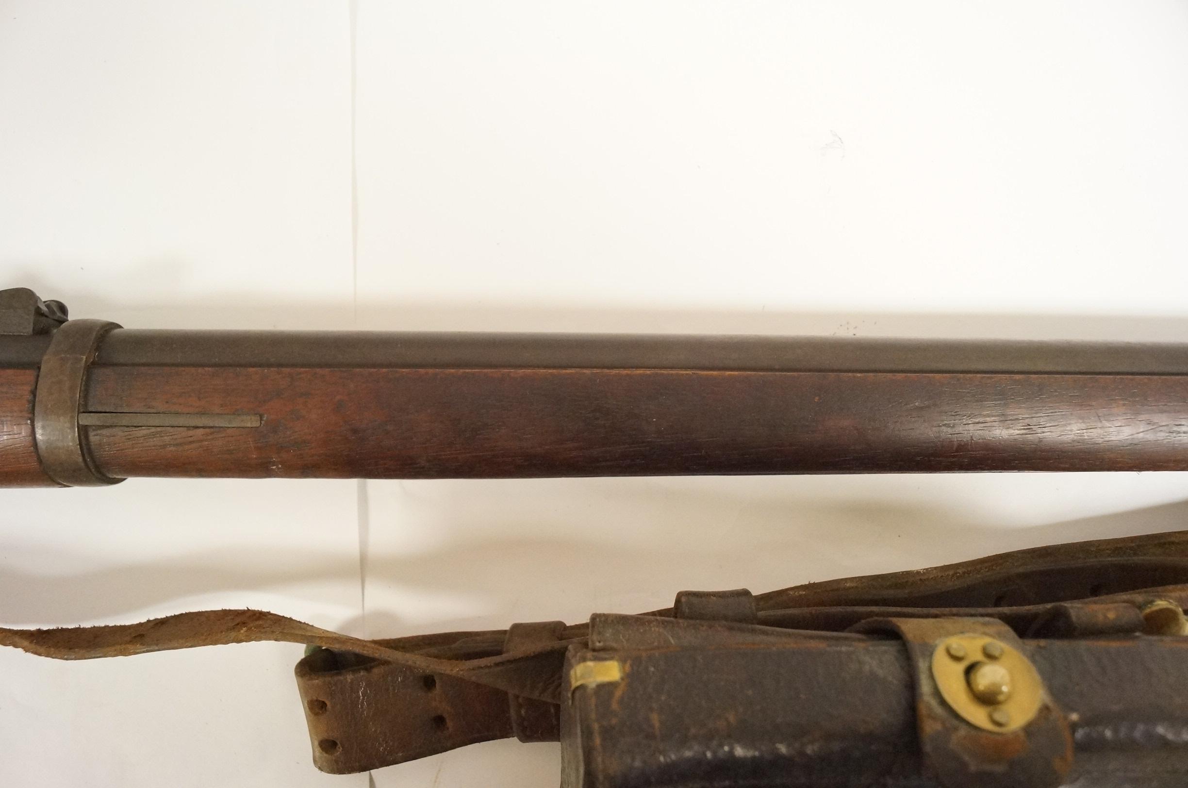 Complete US Springfield Model 1884 Trapdoor .45-70 Rifle with Sling, Ammo Case, and Bayonet