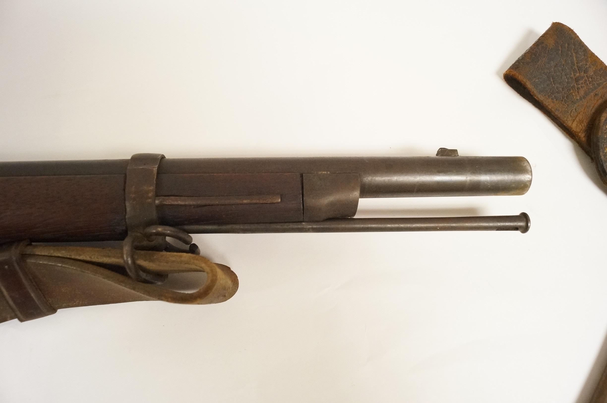 Complete US Springfield Model 1884 Trapdoor .45-70 Rifle with Sling, Ammo Case, and Bayonet
